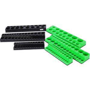 Socket Organizer Set 6 Piece Magnetic 1/4 3/8 1/2 Drive Metric SAE <b>Tool</b> <b>Storage</b> Tray ABS Plastic Matte Surface - Product Image 3