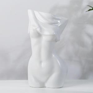 Vase à fleurs en céramique, buste, corps féminin <span class=keywords><strong>sexy</strong></span>, pot à fleurs en forme de corps, pour cadeaux d'anniversaire, décoration de la maison et du bureau - Product Image 2
