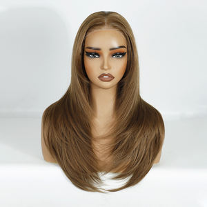 Nuova Collezione <span class=keywords><strong>2026</strong></span> Parrucche Pre-Pizzicate da 22 Pollici con Frontale in Pizzo 13x3 Colore Puro Naturale Parrucche Sintetiche per Donne - Product Image 1