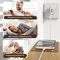 Chargeur de bureau USB C 20W PD3.0 Chargeur mural 20W Adaptateur rapide Type C avec câble USB C 2M 60W pour Apple IPhone16/15/Plus/Ipad
