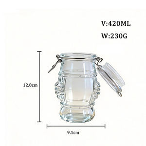 Nuevo Diseño de Envase de Vidrio con Forma de Tambor Conga de 420 ml con Tapa de Cierre Hermético para 100 g de Café Instantáneo Liofilizado - Product Image 2