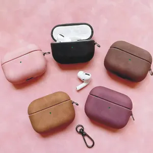 Casing Kulit untuk Apple AirPods 3 Pro Casing Penutup Pelindung Earphone Nirkabel Kotak Pengisi Daya Headset untuk Airpods 3 Pro Casing