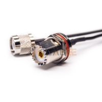 Câble Pigtail RF TNC vers Jack UHF IP55 SO239, 20 cm, Câble RG174, 50 ohms