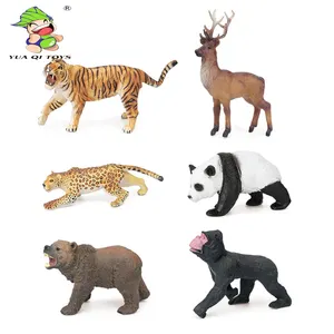 YQ 6 pcs塑料非洲丛林动物游戏套装野生动物玩具套装儿童