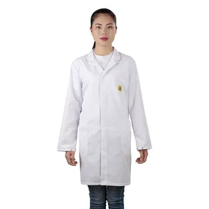 ESD Cotton Lab Smock Long Coat Industrial Workwear