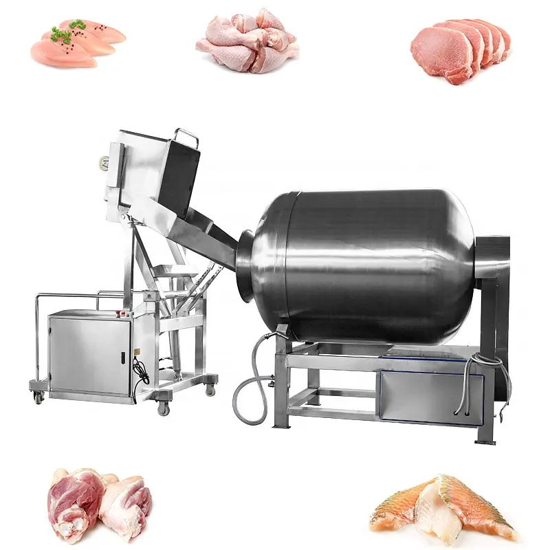 Commercial grande vácuo peixe comida marinar máquina hidráulica aço inoxidável carne tumbler frango marinador máquina