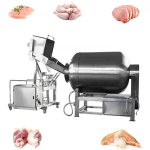 Commercial large vacuum fish food marinating machine hydraulic stainless steel meat tumbler chicken marinator machine