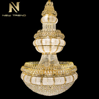 Lustre LED de luxe sur mesure pour mosquée, grande salle de prière, lampe musulmane dorée, par des experts