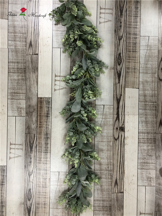 1m Lambs ear eucalyptus garland