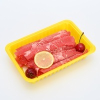 Plateau en plastique rectangulaire recyclable Minxing MX-Y195 en PP pour le stockage des aliments - Emballage écologique pour légumes, hamburgers