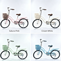 Bicicleta Urbana para Mujer, 26 Pulgadas, Ligera, con Canasta, Cómoda para la Ciudad y la Playa