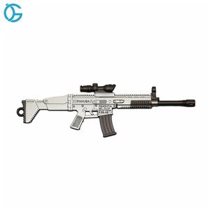 Venta caliente de plata personalizado arma de caza <span class=keywords><strong>Rifle</strong></span> de <span class=keywords><strong>francotirador</strong></span> pistola de Metal llavero - Product Image 2