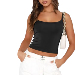 Spandex Breathable Knitted Tube <b>Tops</b> <b>Bra</b> Vintage Slimming Vest Sleeveless Candy Crop <b>Top</b> Women's Camisole Padded Beauty Back - Product Image 1