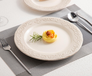 LOMATO European Embossed Bohemian Glazed Eco-Friendly <b>Ceramic</b> <b>Plates</b> Dinner Dishes Stock Discount Tableware Wedding Luxury Hotel - Product Image 1
