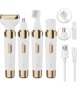 جهاز إزالة الشعر الكهربائي 4 في 1 للنساء بشحن USB لإزالة شعر الحواجب على السوالف والشعر والذراعين والساقين - Product Image 2