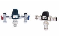 Robinet thermostatique de mélange à 3 voies en laiton DN20 mâle avec dispositif de contrôle de température Vernet intégré pour chauffage par le sol