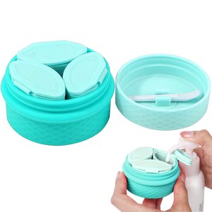 Mới Hợp Thời Trang Sản Phẩm Silicone Du Lịch <span class=keywords><strong>Container</strong></span> Hộp Thuốc Nhỏ Mẫu <span class=keywords><strong>Container</strong></span> 4 Trong 1 Du Lịch Silicone Kem Lọ Có Nắp Đậy - Product Image 2