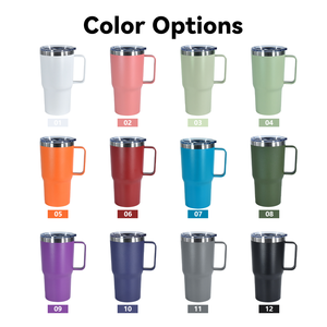 Vaso Térmico de Acero Inoxidable con Recubrimiento en Polvo de 30 oz, con Asa, para Bebidas Frías y Calientes, Venta al Por Mayor - Product Image 2