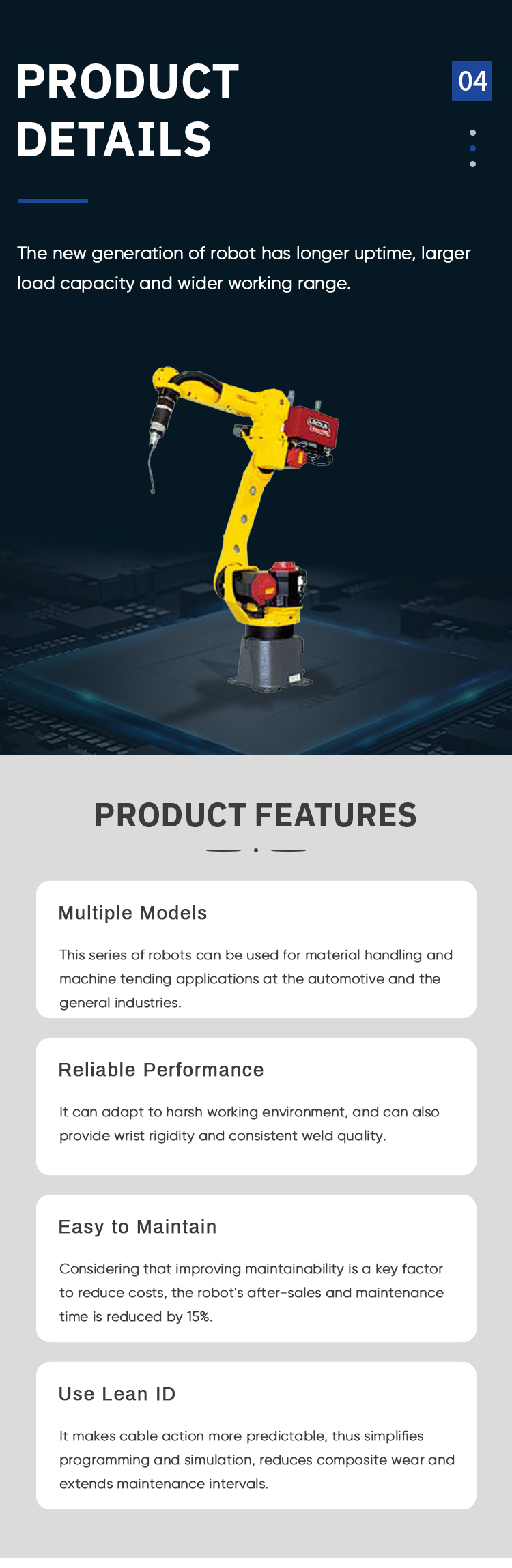 Welding Used Fanuc Robot Arm 6 Axis Mechanical Robot