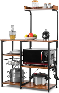 Armoires de cuisine classiques bon marché et meubles de cuisine étagères de rangement Table de bar à café supports <span class=keywords><strong>pour</strong></span> <span class=keywords><strong>micro</strong></span>-ondes avec prise de courant - Product Image 3