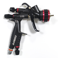 Pistola de Pulverización de Pintura y Barniz Neumática DEVIDISS AD-60, Alta Atomización, Baja Presión, Alimentación por Gravedad de 1.3 mm