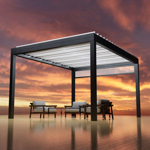 Pérgola de tubo cuadrado blanco de aluminio moins cher pérgola <span class=keywords><strong>Palma</strong></span> XXL pérgola hardware metal acero - Product Image 1
