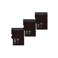Carte mémoire flash Mini SD et TF de 64 Go de capacité réelle pour téléphones portables, appareils MP3 et MP4 (plastique noir)