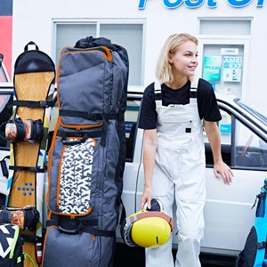 Échantillon gratuit Fabrication sur mesure Sac de voyage pliable réutilisable en néoprène pour ski de neige 160 CM Housse de snowboard - Product Image 3