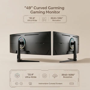 Écran <span class=keywords><strong>de</strong></span> jeu incurvé 49 pouces 32:9 Super UltraWide 144Hz 1ms HDR Dual QHD pour <span class=keywords><strong>PC</strong></span> <span class=keywords><strong>de</strong></span> bureau, idéal pour le simulateur <span class=keywords><strong>de</strong></span> course et le gaming (vente en gros) - Product Image 1