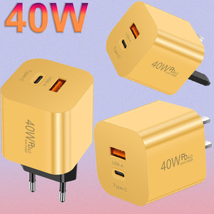 Juego de cables de datos con <span class=keywords><strong>cabezal</strong></span> de carga rápida PD 40W naranja adecuado para <span class=keywords><strong>cargador</strong></span> de <span class=keywords><strong>iPhone</strong></span> <span class=keywords><strong>original</strong></span> 45W carga de teléfono móvil pared del hogar - Product Image 1