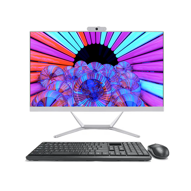 Cheap 23.8\" Industrial Business AIO Monoblock Desktop Computer Front Camera 1920*1080 HD Gamer PC Barebone All-In-One Screen
