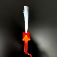 Bâton lumineux de Noël multicolore à LED Bonhomme de neige en fibre optique Bâton lumineux en plastique