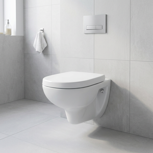 Cuvette de toilette murale en céramique, pas cher, pour salle de bain, WC européen, une pièce, housse de siège souple, cuvette de toilette murale, articles sanitaires - Product Image 1