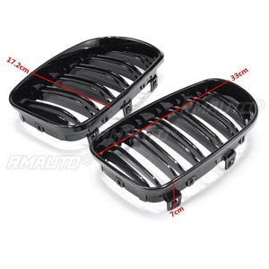 Rejilla Delantera de Doble Listón Negro Brillante para BMW E81 E87 E82 E88 120I 128I 130I 135I Serie 1 2008-2013 - Product Image 5