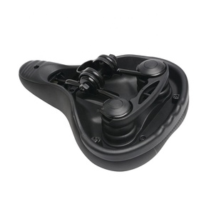 Cómodo sillín de <span class=keywords><strong>bicicleta</strong></span> para hombre y <span class=keywords><strong>mujer</strong></span>, cojín de asiento acolchado ancho de doble bola amortiguadora, cómodo, de espuma viscoelástica, para bicicletas de carretera - Product Image 5