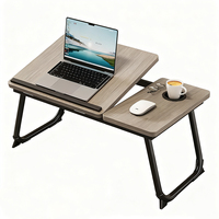 Bureau d'ordinateur pliable | Bureau simple de chambre réglable en hauteur | Bureau d'ordinateur portable avec porte-gobelet