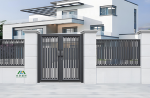 <span class=keywords><strong>Portail</strong></span> <span class=keywords><strong>Coulissant</strong></span> Moderne en Alliage d'Aluminium Thermolaqué Anti-Rouille à Prix de Gros pour Villas, Appartements et Jardins - Product Image 3