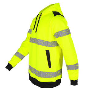 Sudadera de Alta Visibilidad, Chaqueta de Seguridad Reflectante, Mezcla de Poliéster, Talla Personalizable, Ropa de Trabajo para Uso en Exteriores - Product Image 3