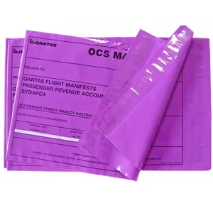 Imballaggio in plastica personalizzato con motivo viola polymailer courier pouch mailing pink polybags poly mailer affrancatura bag per i vestiti