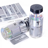 Autocollants personnalisés multi-formes, résistants à l'eau, imprimés en sérigraphie avec vernis UV sélectif, pour emballage de flacons OEM 3ml 5ml 7ml 10ml