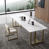 Table longue simple, durable et moderne pour réception d'entreprise, salle d'exposition, maison, formation, villa - Bureau rectangulaire