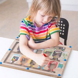 Montessori Toy Wooden Toddler Magnetic Color and Number Maze Preschool Learning Activities Christmas & Birthday <b>Gift</b> for Kids - Product Image 3