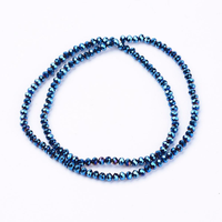 Perles de cristal en verre facetté rondes 4/6/8MM Perles d'espacement en vrac pour la fabrication de bijoux et bracelets DIY