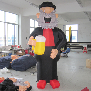 Ballon gonflable de fête d'anniversaire EMPIRE Holland Cartoon Pays-Bas avec personnage Abraham en nylon, taille 2,7 m de haut - Product Image 1