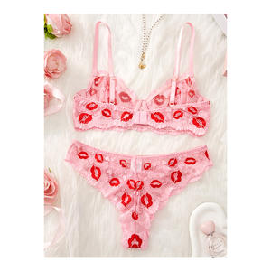 A23097 2026 Luxe Valentijnslingerie Kant Lip Borduurwerk Sexy Dameslingerie - Product Image 6
