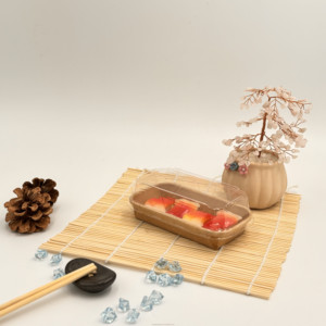 100% BPA miễn phí và thân thiện với môi có thể tái chế giấy kraft container cho <span class=keywords><strong>mini</strong></span> bánh sushi hoặc một số món tráng miệng trong bữa tiệc hoặc nhà hàng - Product Image 5