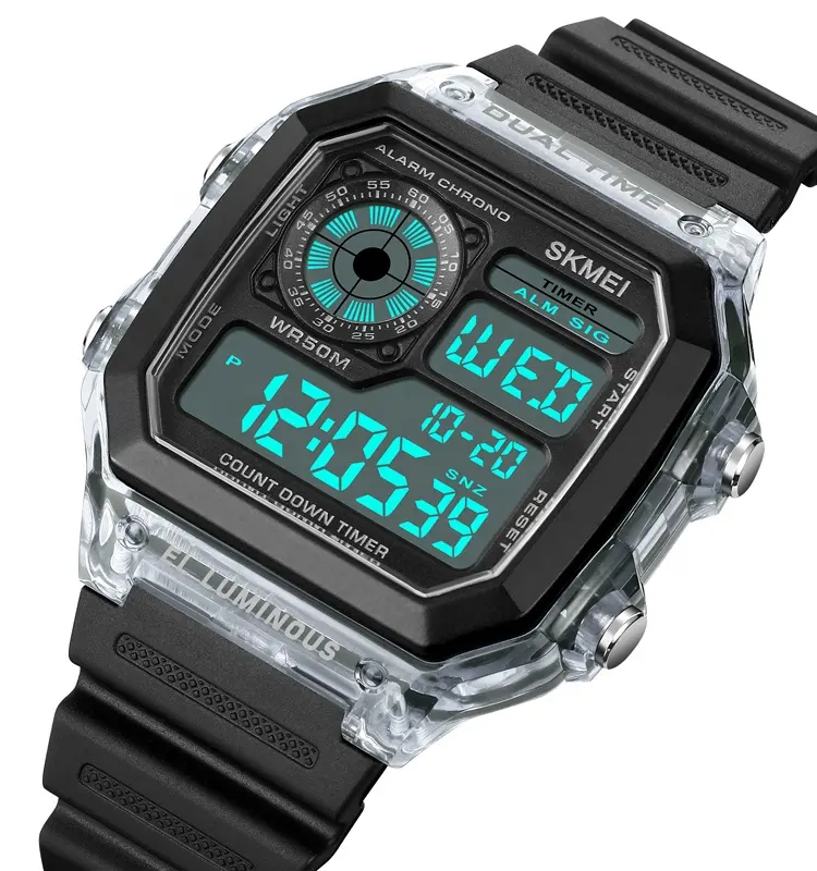 Direct Factory Supply SKMEI 1998 Digital Men Wrist Watch Dual Time 5atm Waterproof Watch