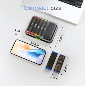 Pastillero de Plástico Portátil Personalizado con Logotipo, 7 Días, 14 Compartimentos, Gran Capacidad - Product Image 3