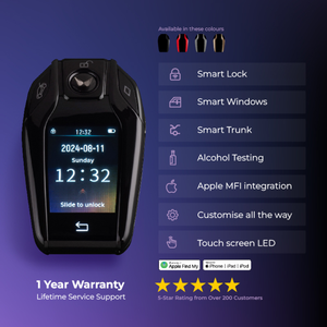 Tron 2.0 (avec détection d'alcool) |   Clé de voiture intelligente avec écran tactile, légère |   Entrée sans clé |   Garantie d'un an |   Toutes les voitures - Product Image 2