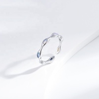 Vente en gros : Bague réglable ouverte en argent 925 plaqué rhodium avec opale et pierre naturelle, motif cœur et nœud mignon, pour filles, idéale comme cadeau, à prix abordable.